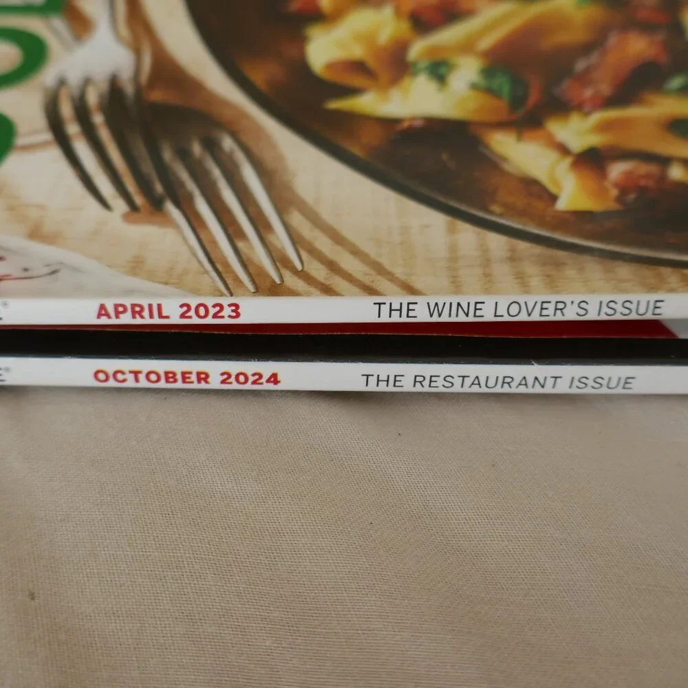2 Food and Wine magazines